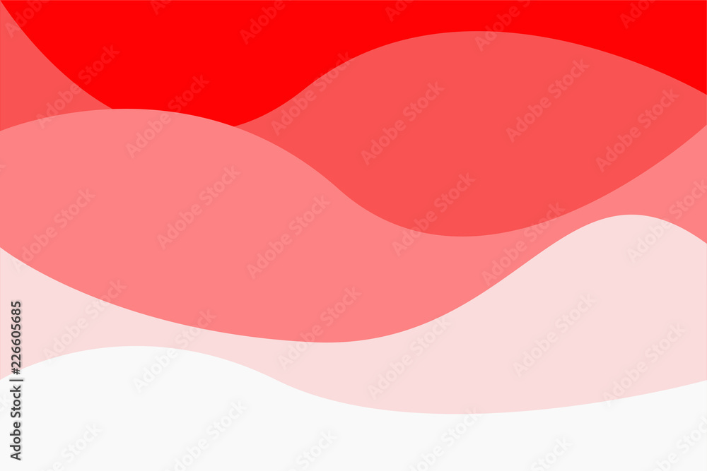 Fondo de curvas rojas y rosas. 