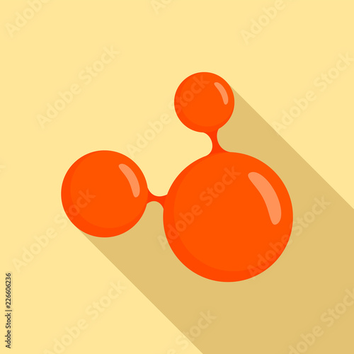 Triple molecule icon. Flat illustration of triple molecule vector icon for web design