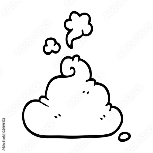 line drawing cartoon poop