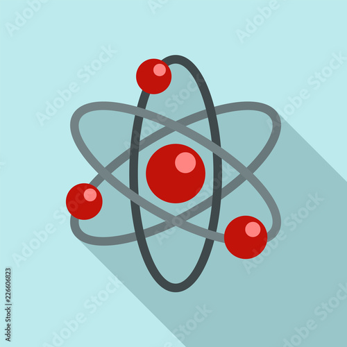 Atom icon. Flat illustration of atom vector icon for web design
