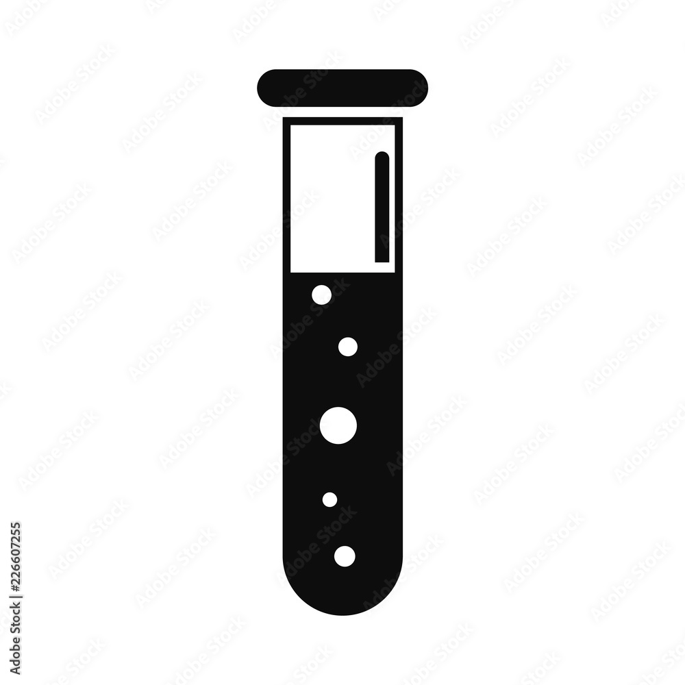 Test tube icon. Simple illustration of test tube vector icon for web design isolated on white background Test tube icon. Simple illustration of test tube vector icon for web design isolated on white background