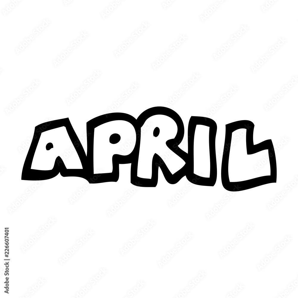 line drawing cartoon month of april line drawing cartoon month of april
