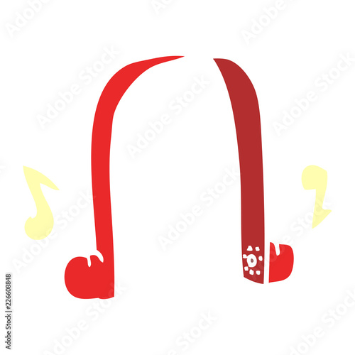 cartoon doodle modern headphones