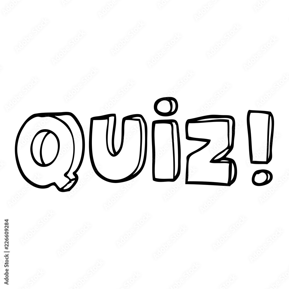 line drawing cartoon quiz font line drawing cartoon quiz font
