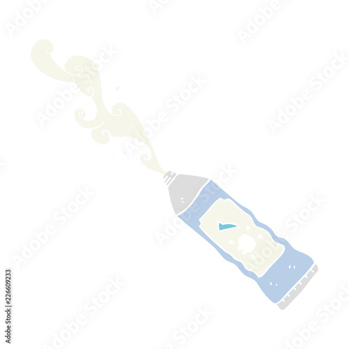 flat color illustration of a cartoon toothpaste squirting