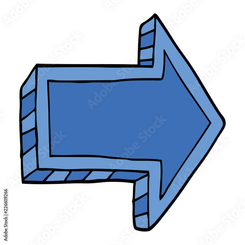 cartoon doodle directing arrow