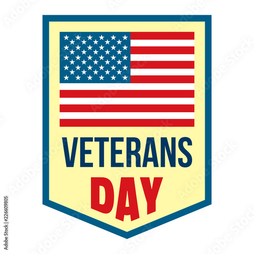Salute veterans day logo. Flat illustration of salute veterans day vector logo for web design