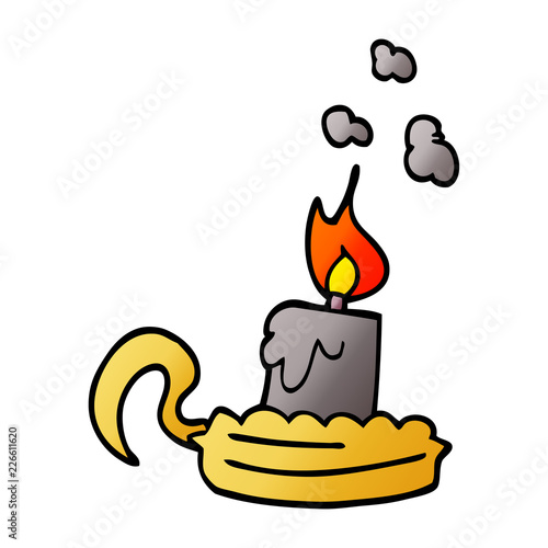 cartoon doodle candle stick holder
