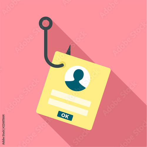 Phishing personal account icon. Flat illustration of phishing personal account vector icon for web design
