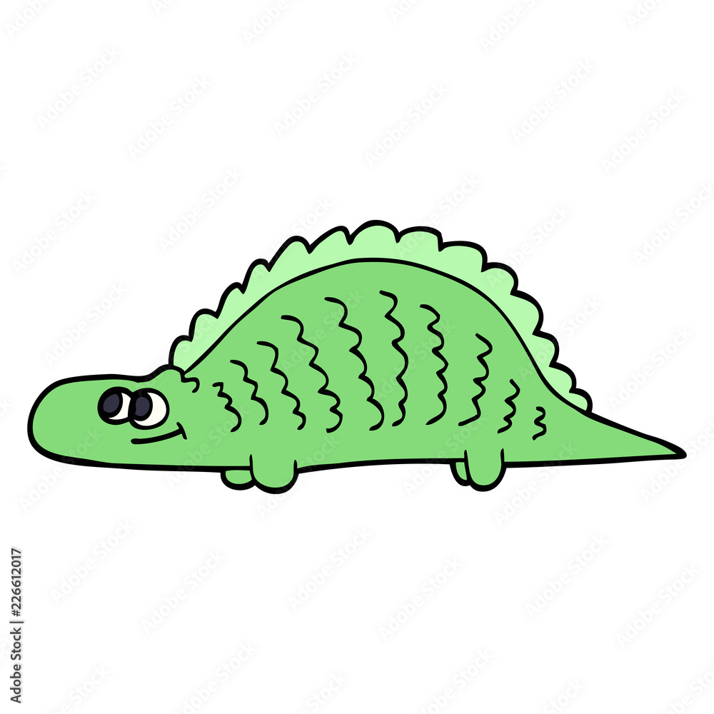 Obraz premium cartoon doodle prehistoric dinosaur
