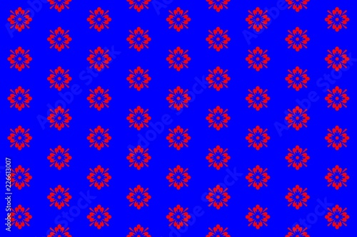 Texture from arbitrary red figures on the blue background