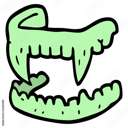 cartoon doodle vampire fangs