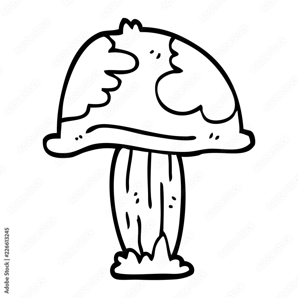 line drawing cartoon wild mushroom line drawing cartoon wild mushroom