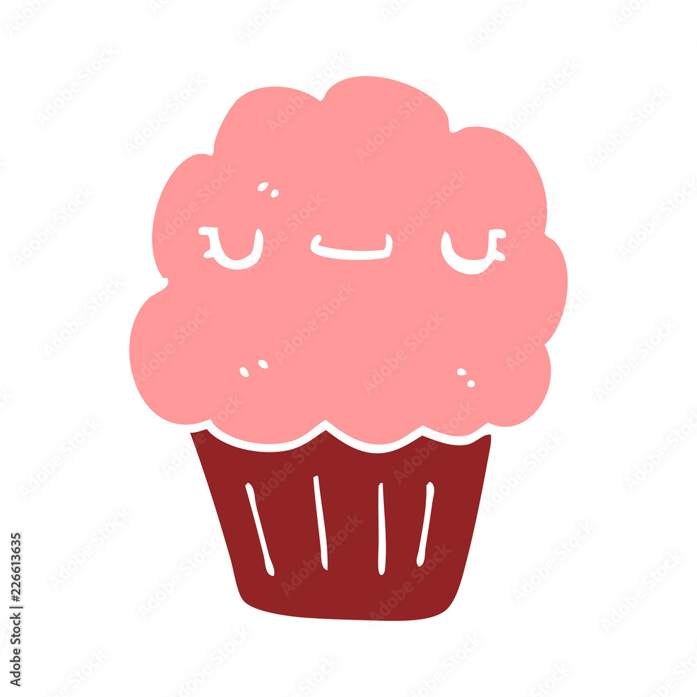 flat color style cartoon muffin flat color style cartoon muffin