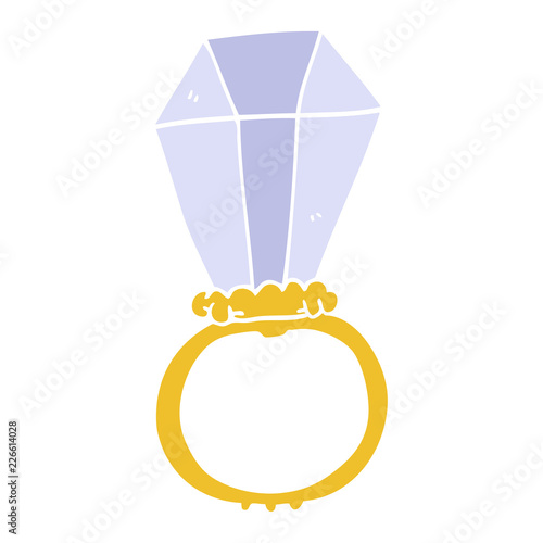 cartoon doodle engagment ring