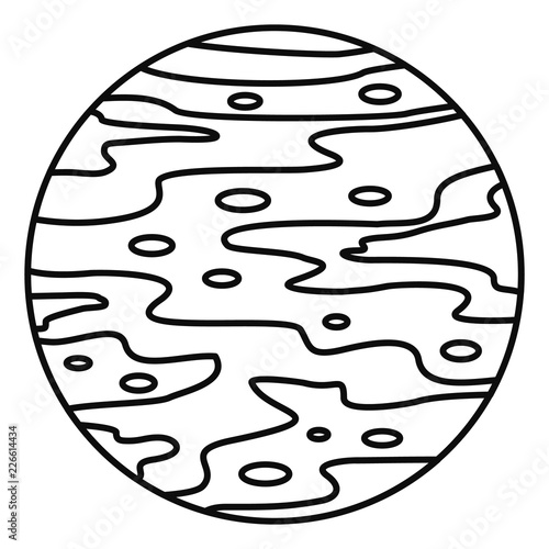 Uranus icon. Outline illustration of uranus vector icon for web design isolated on white background
