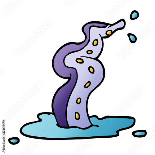 cartoon doodle spooky tentacle