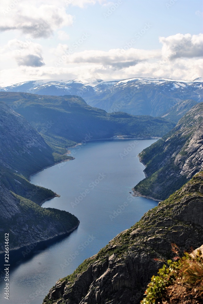 view from side of Trolltunga view from side of Trolltunga