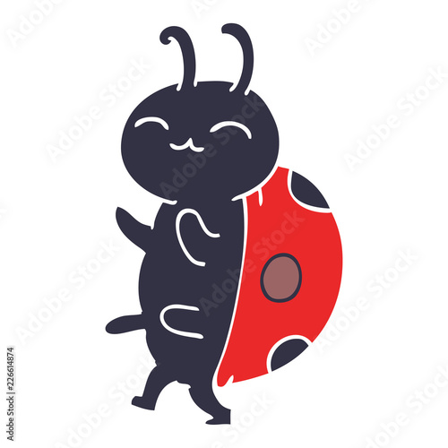 cute cartoon doodle ladybug © lineartestpilot