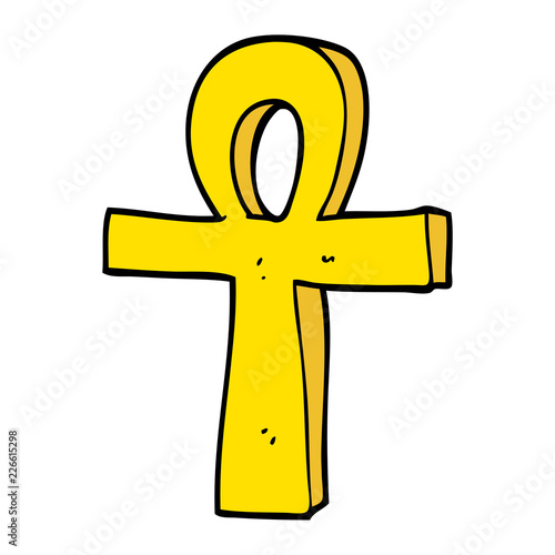 cartoon doodle of an ankh