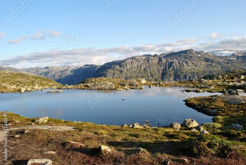 small lake on the top of mountains