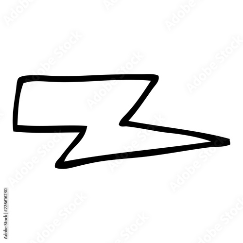 line drawing cartoon lightening bolt