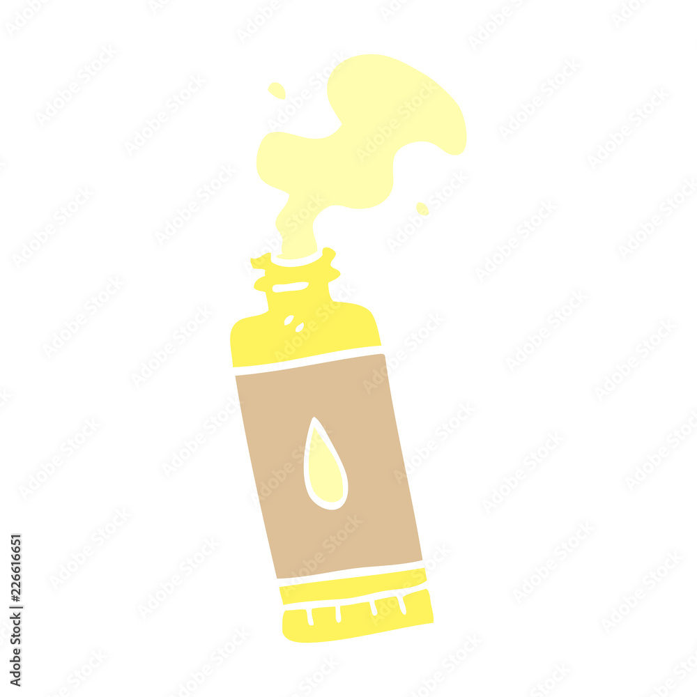 cartoon doodle squeezed lotion tube cartoon doodle squeezed lotion tube