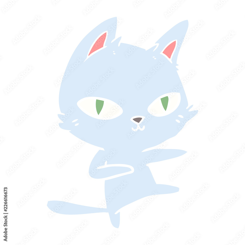 flat color style cartoon cat dancing flat color style cartoon cat dancing