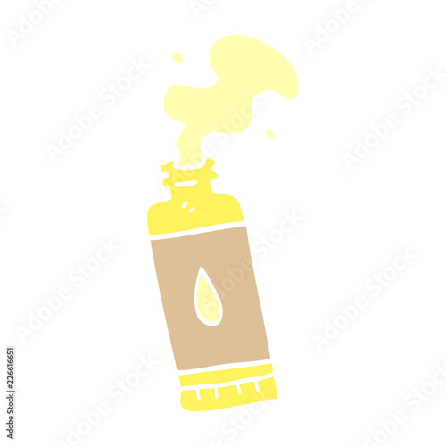 cartoon doodle squeezed lotion tube