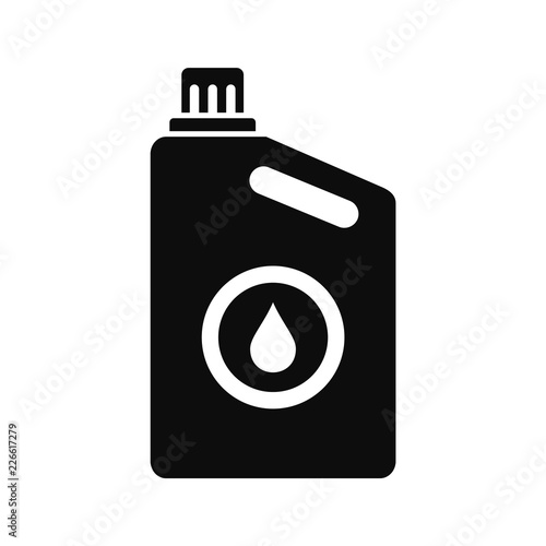 Oil plastic canister icon. Simple illustration of oil plastic canister vector icon for web design isolated on white background