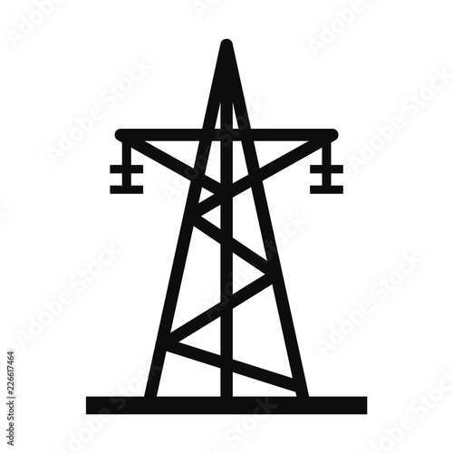 Energy electric tower icon. Simple illustration of energy electric tower vector icon for web design isolated on white background