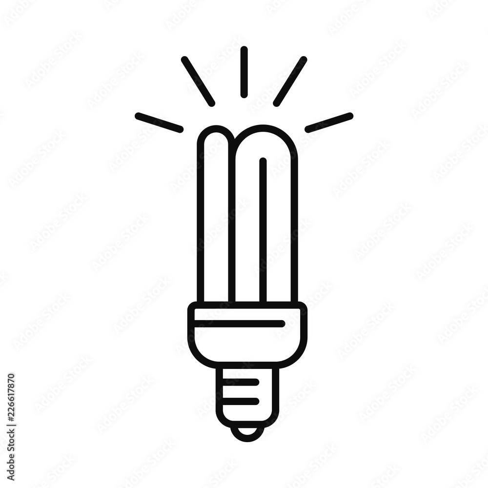 Save energy bulb icon. Outline illustration of save energy bulb vector icon for web design isolated on white background Save energy bulb icon. Outline illustration of save energy bulb vector icon for web design isolated on white background