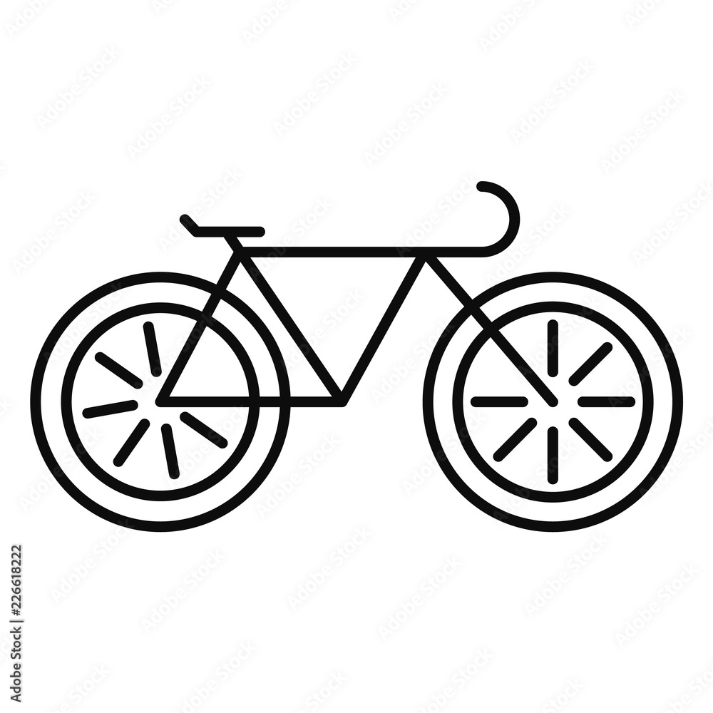 Bicycle icon. Outline illustration of bicycle vector icon for web design isolated on white background
