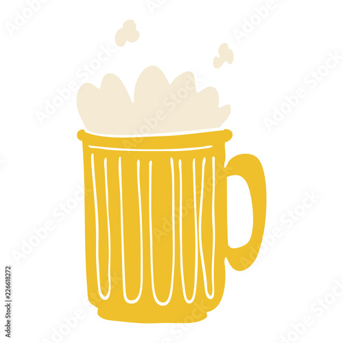 cartoon doodle tankard of beer