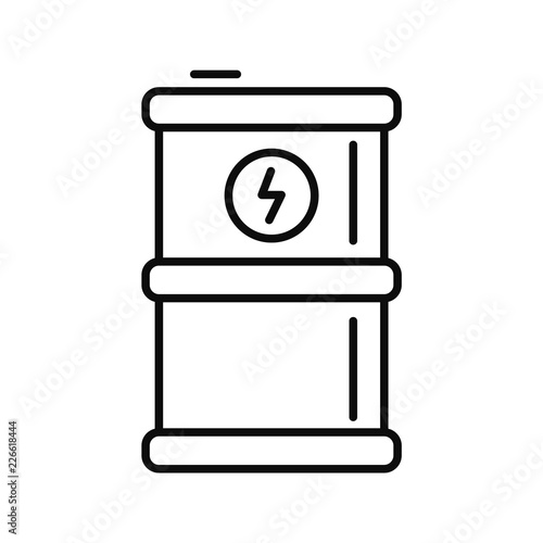 Energy barrel icon. Outline illustration of energy barrel vector icon for web design isolated on white background