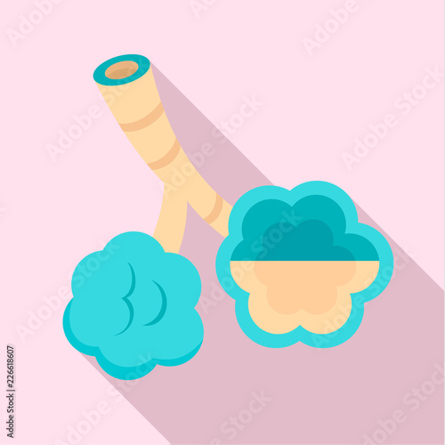 Alveolus disease icon. Flat illustration of alveolus disease vector icon for web design