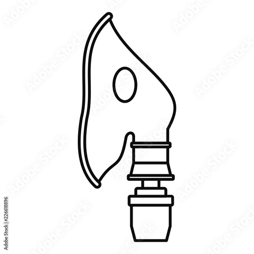 Respiratory mask icon. Outline illustration of respiratory mask vector icon for web design isolated on white background