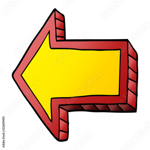 cartoon doodle directing arrow