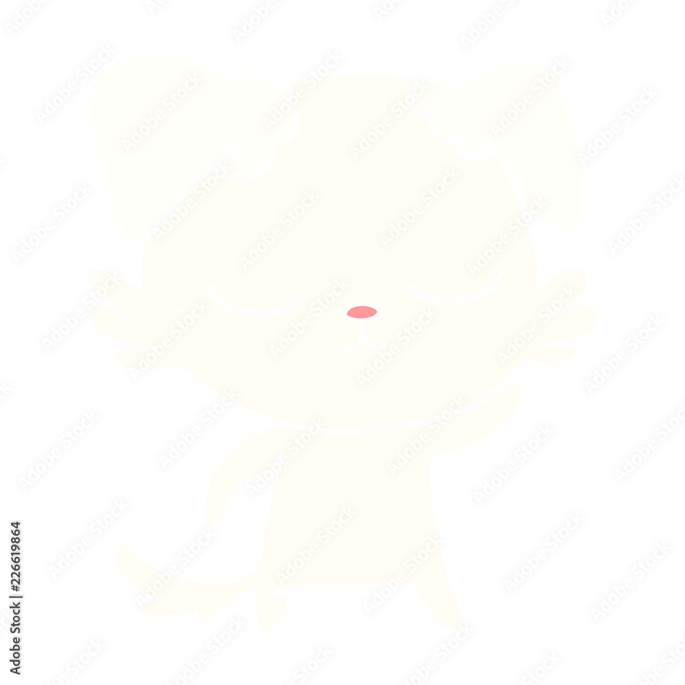 cute flat color style cartoon dog cute flat color style cartoon dog
