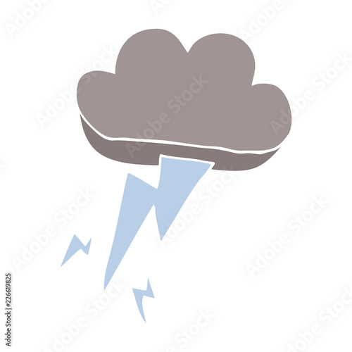 cartoon doodle thunder and lightening