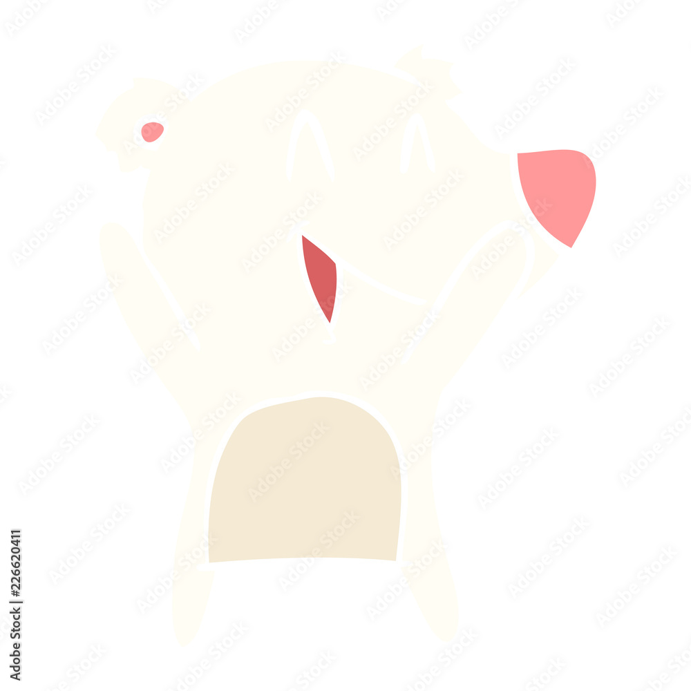 laughing polar bear flat color style cartoon laughing polar bear flat color style cartoon