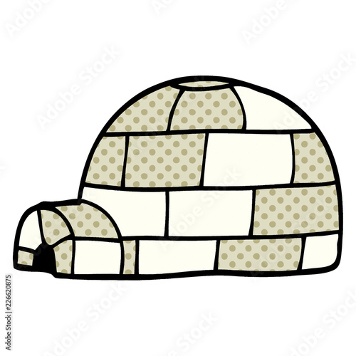 cartoon doodle igloo