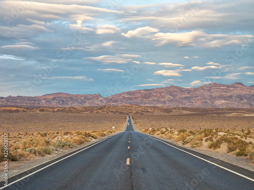 Highway 190 crossing Panamint Valley in Death Valley National Park © riderolga