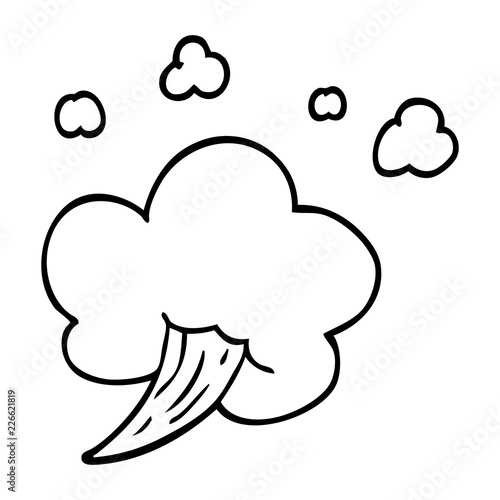 line drawing cartoon gust of air