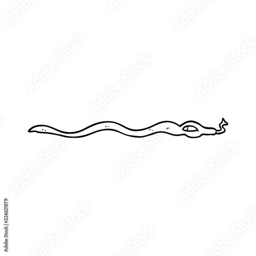 line drawing cartoon poisonous snake