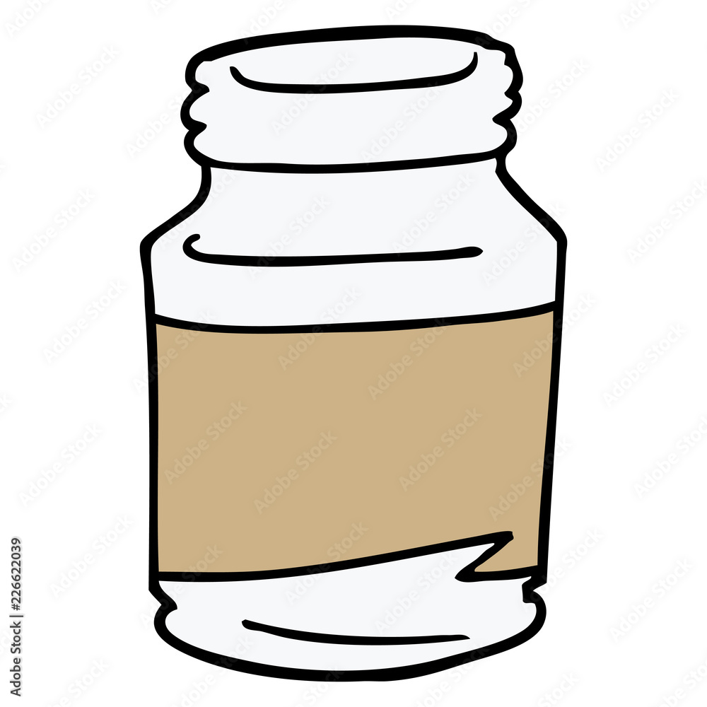 cartoon doodle pill jar cartoon doodle pill jar