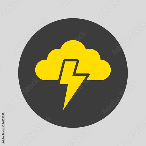Storm icon on gray background.