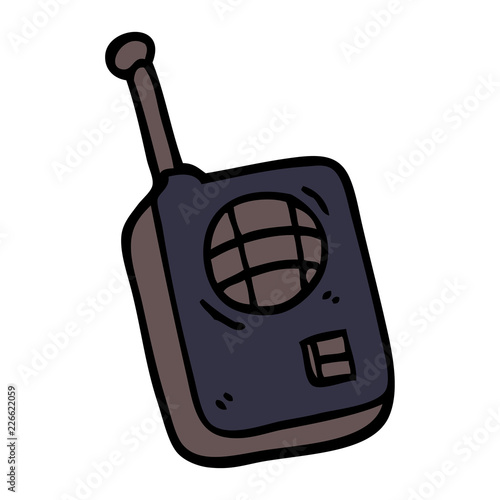 cartoon doodle walkie talkie