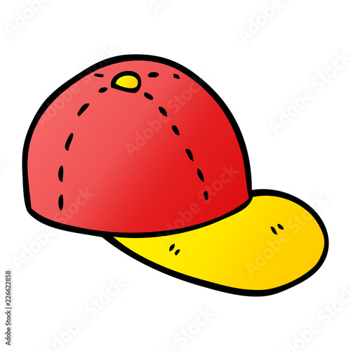 cartoon doodle peaked cap