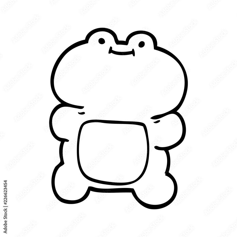 line drawing cartoon frog line drawing cartoon frog